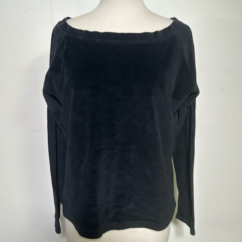 Woman’s Long Sleeve Velour Top Size LG